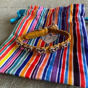 NWT Brighton Roped Heart Braid Bandit Bracelet in yellow / lemonade